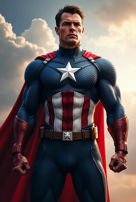 Captain United States with several stars on his chest