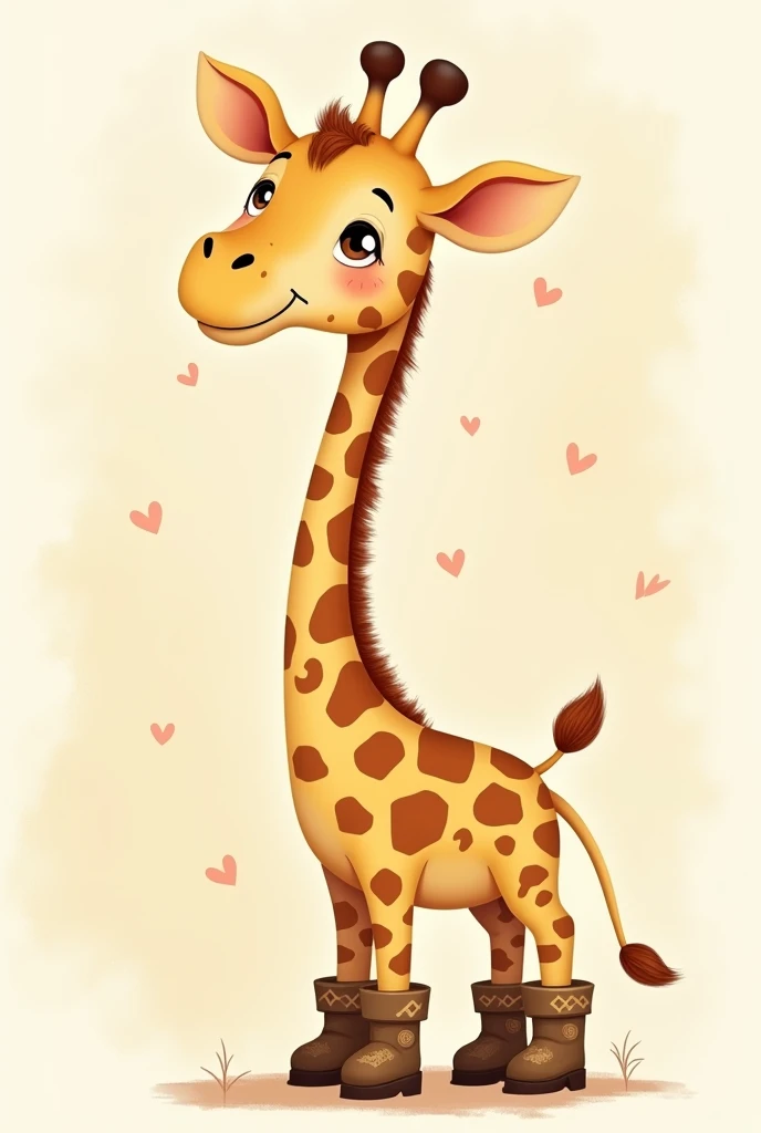 Giraffe with boots cute cute