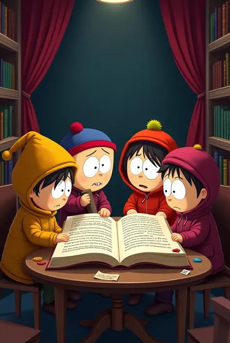 South Park characters reading Hamlet