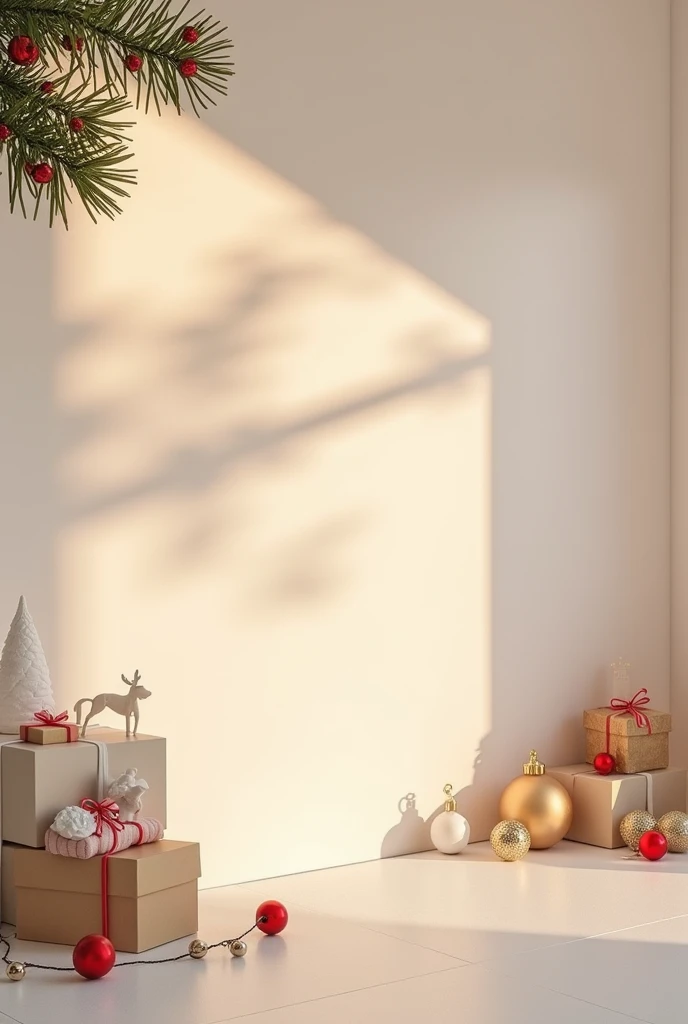 
Elegant background with minimalist Christmas details