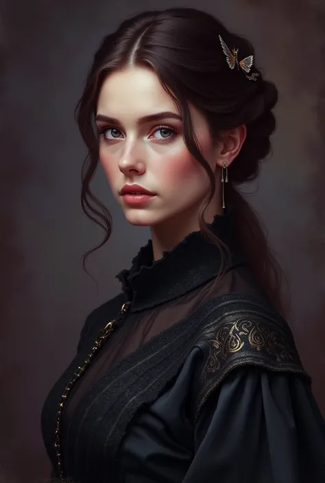 Portrait dune fille, Jeune femme de 38 ans, Généreuse, Autodidacte, Chaleureuse, une Fabuleuse personne Hypersensible, Métropolitaine. (Noir violine Victorieux). Une fille portant les traits de sa mère, une remarquable valkyrie brune dotée dune immense sag...