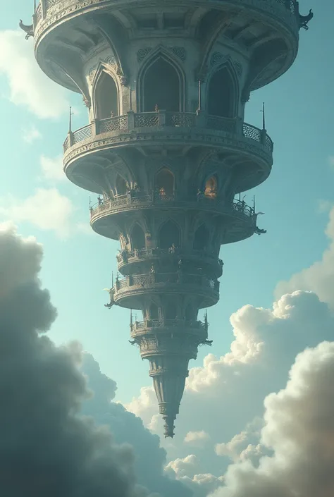 Tower suspended upside down 

