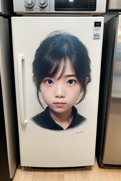 Draw a face on the refrigerator　As a character