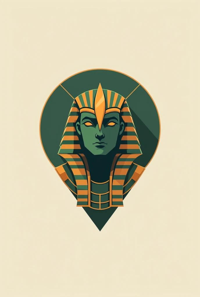 Horus, Osiris and Maximus from mythology or history fused and represented in a simple and minimalist logo