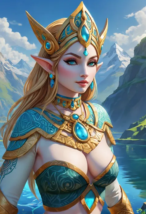 Anthropomorphic feminine dolphin enchantress. Official Art – An Award-Winning Digital Masterpiece In 4K Ultra HD, Extreme Detail And Intricate Realism. Symmetrical Face. This Concept Art Brought To Life By The Hands Of Artists Like Wlop & Artgerm In A Stun...