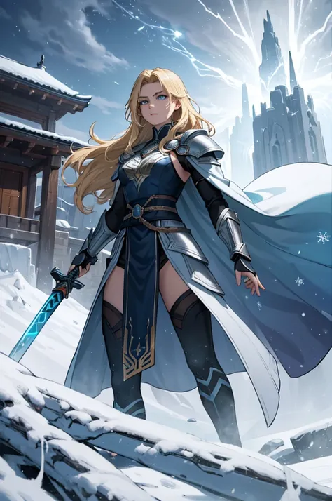 A young warrior of about 18 years old, imposing and elegant, mixes the strength of Thor with the ethereal grace of Sode no Shirayuki. Her hair, who was once blond, Now it&#39;s long, smooth and white as freshly fallen snow, Gently glowing with sparkles of ...