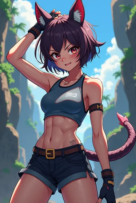 Tomboy anime girl half-human