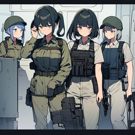 Three Girl military who are Tanker, military operator tank, was the heavy unit leader of the group. By his side were infiltrator, a soldier hold assault rifle, e technical, an engineering prodigy who could create anything from scrap metal.