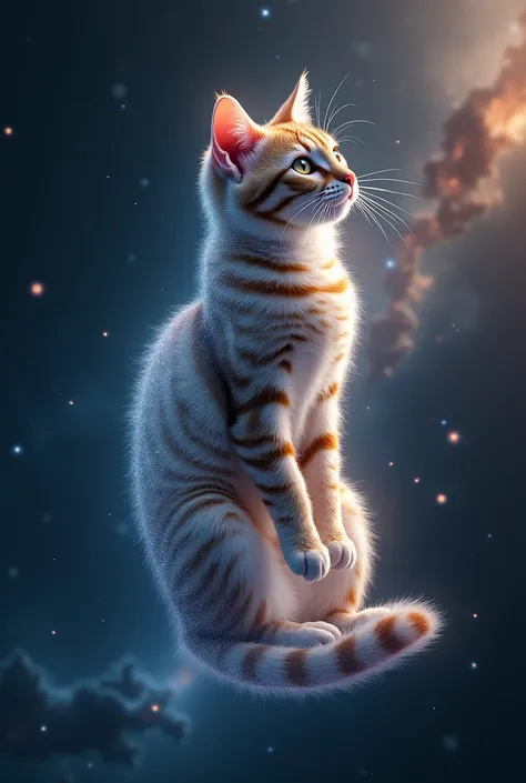 Cat Space Transparent Brown Tabby