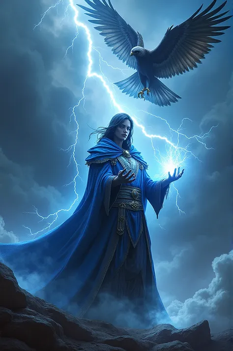 Lightning Mage with a storm falcon