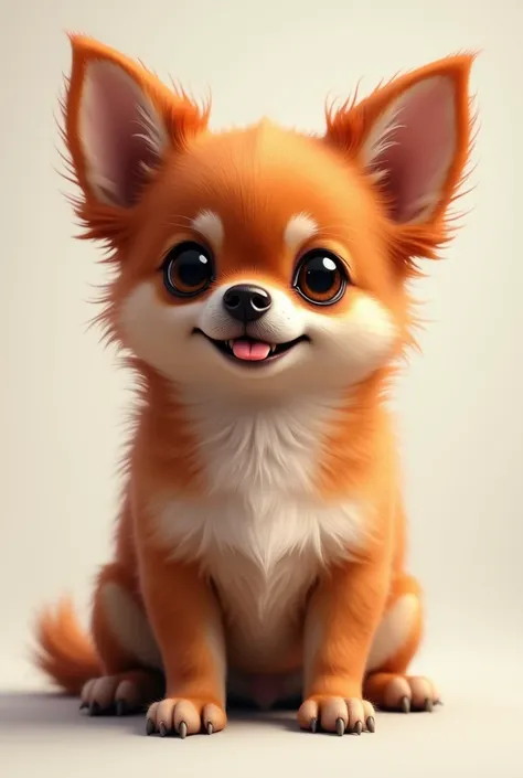 Realistic red-haired chihuahua
