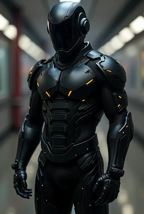 A black cyber suit