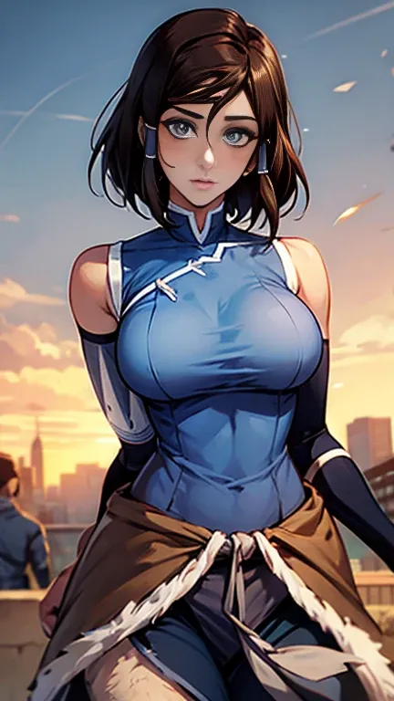 Korra has large breasts 