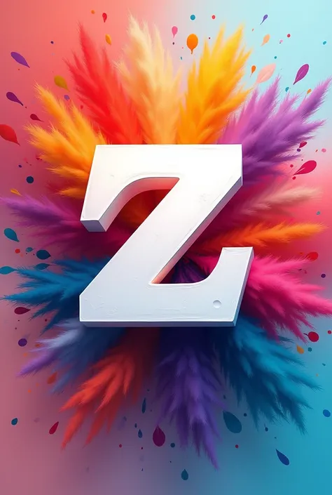 create a logo written sz.white behind colorful