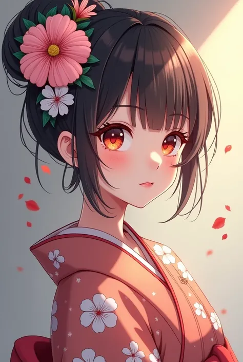 arafed woman in a kimono with flowers on her head, beautiful digital artwork, beautiful digital illustration, beautiful digital painting, gorgeous digital painting, artwork in the style of guweiz, photorealistic anime girl render, smooth anime cg art, beau...