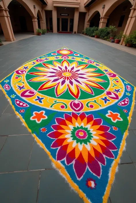 Create a beautiful rangoli design for independence day india 