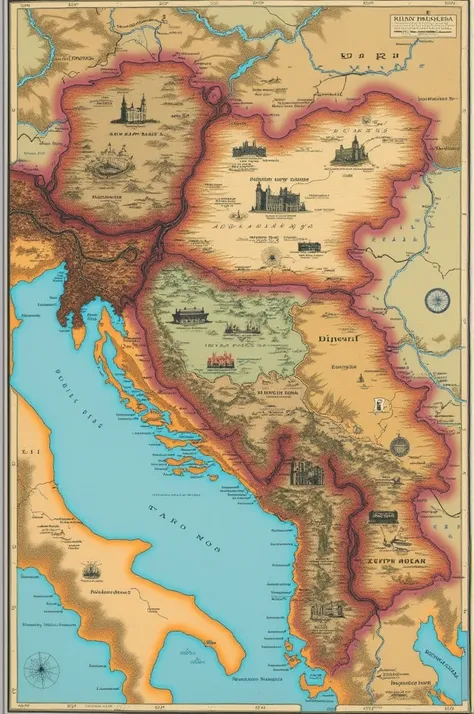 A map highlighting Yugoslavia before the fragmentation without other countries 