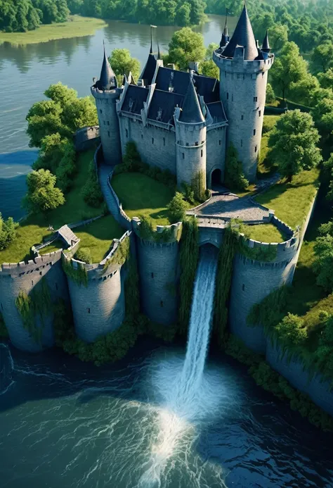 The castel name Riverrun,three-sided castle, Bordered on two sides by rivers, their third side is fronted on an enormous manmade ditch that in times of danger can be flooded with water from the two rivers. This leaves the castle surrounded by water on 3 si...