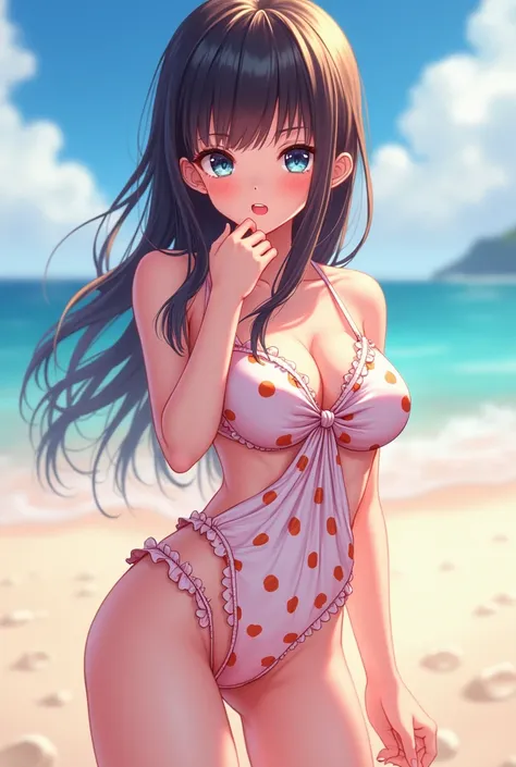 Girl in anime swimsuit 