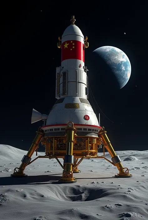 China space ship in moon