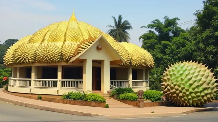 The house with the big durian on top