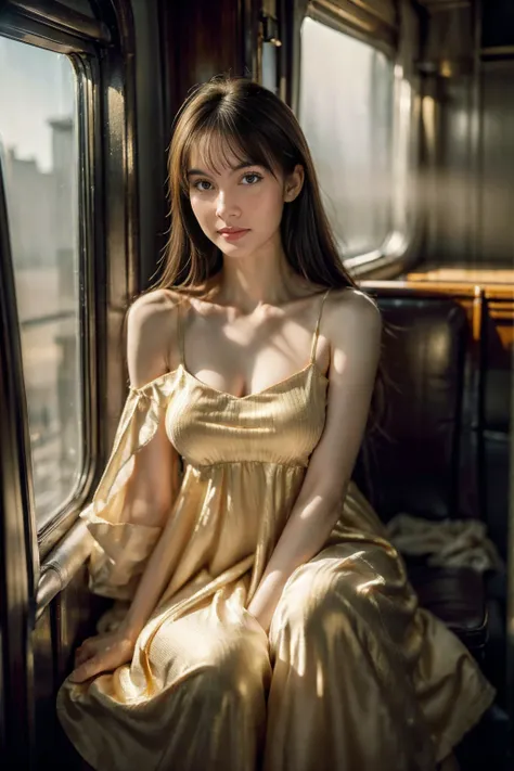 (best quality, ultra detailed, golden ratio, masterpiece:1.2), theatrical lighting:0.7, photo of a girl, dressed in a very elega...