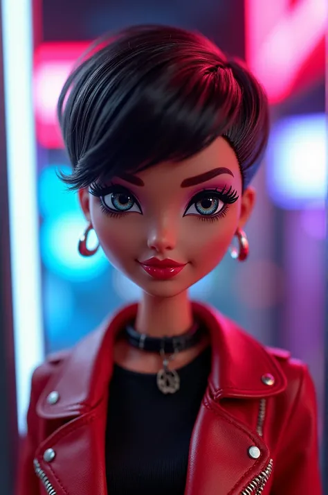 create a bratz with short hair with eyeliner