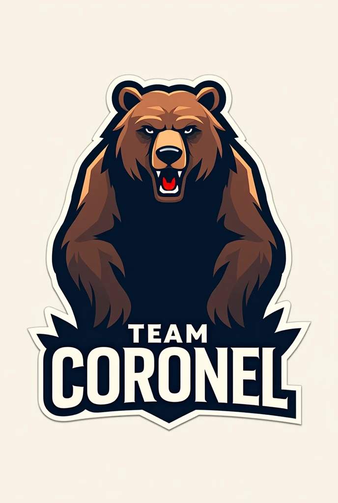 A logo with the word "TEAM CORONEL" related to bear
