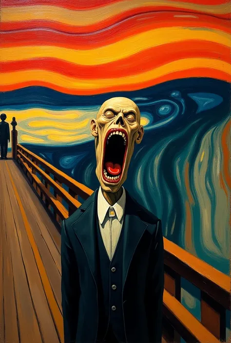 A live-action depiction of Munch&#39;s The Scream