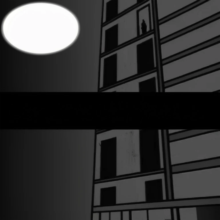 there is a black and white image of a tall building, random background scene, complete darkness background, black and white manga panel, dark building, dark cityscape, bleak cityscape background, drawn in a neo - noir style, [[empty warehouse]] background,...