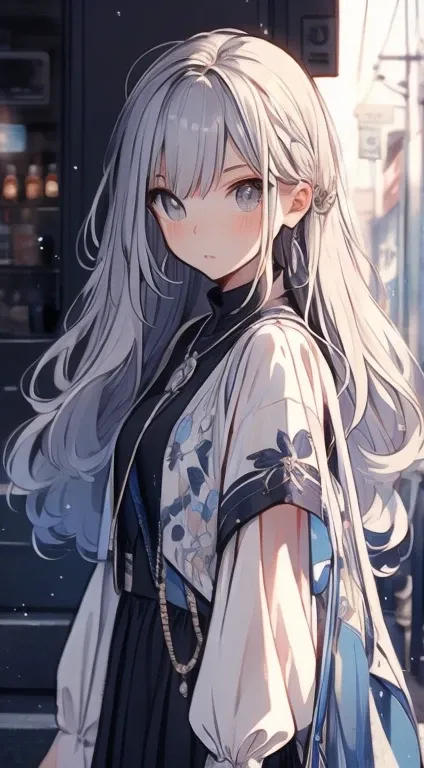 masterpiece, Highest quality, Official Art, Very detailed CG ユニティ 8k 壁紙, Very detailed, figure,Gray Hair, 