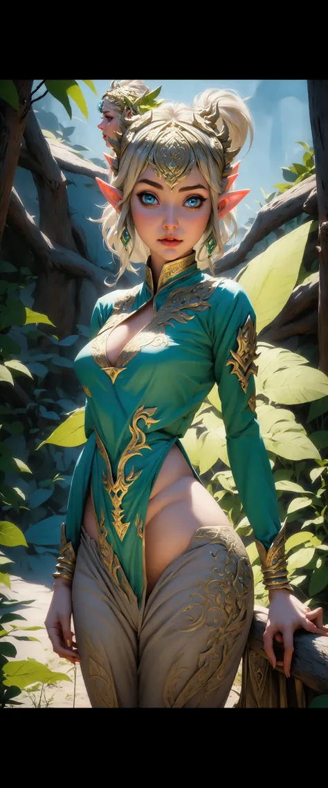 Beautiful Elven Girl take off her pants