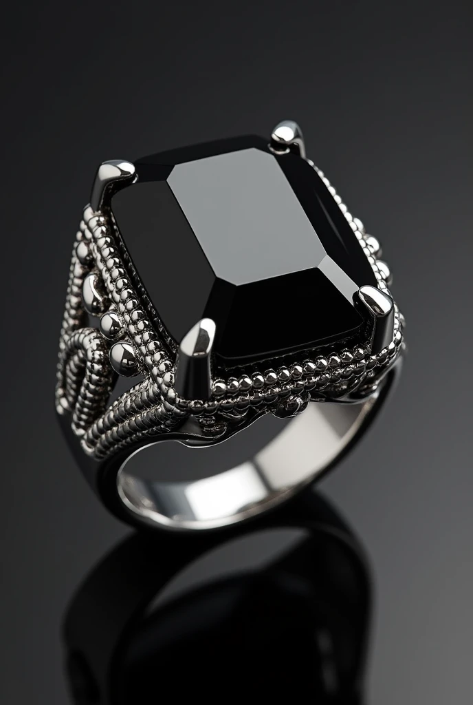 Women black hand ring 