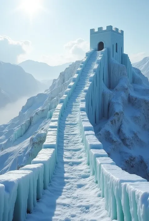 The Great Wall of China made of ice