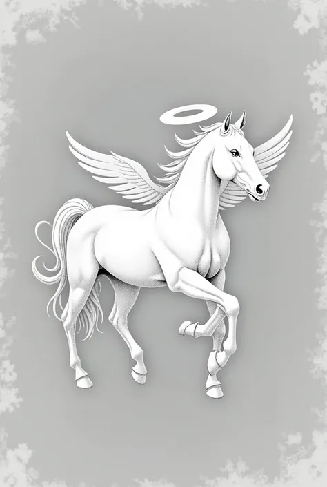 Angelic minimalist Horse logo for cool
Acid wash tshirt