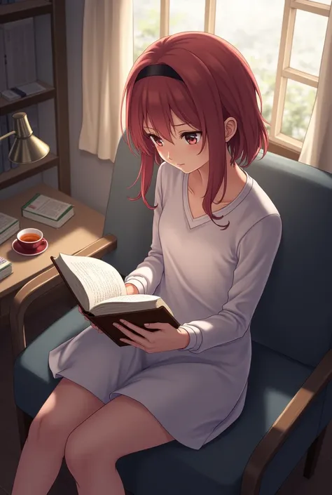 Kazama Iroha reading a book