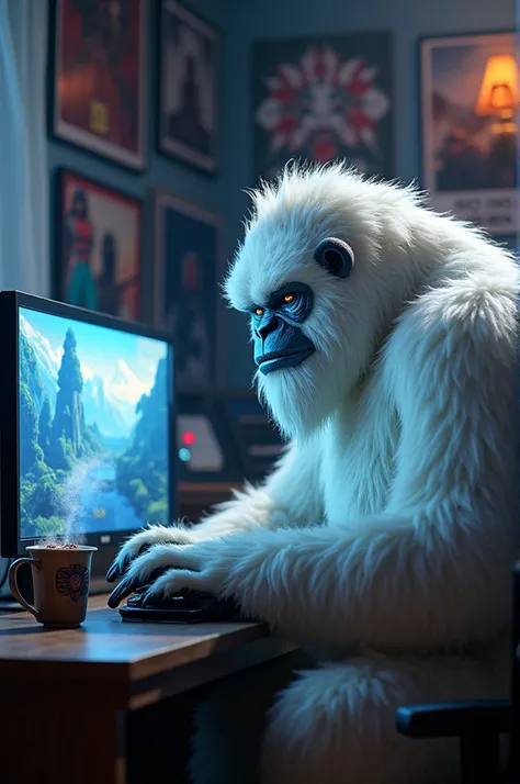 Yeti as a gamer 