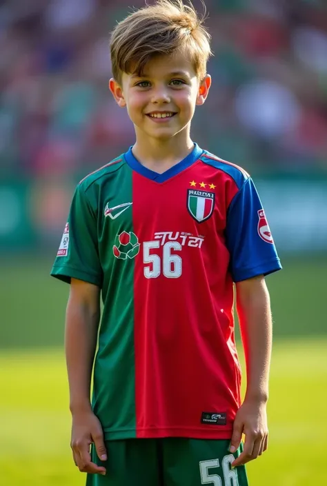 A boy wearing aRCB kit name kaiser. with number*56 photos