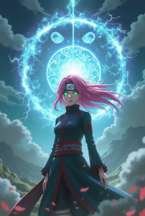 Sakura haruno having the bijuu seal