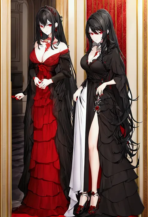 I have black hair, red eyes, black dress with red details and I&#39;m sexy