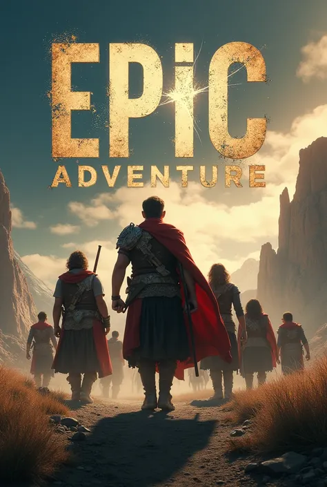 Now use the same image and put the name epic adventure above them in big epic letters.