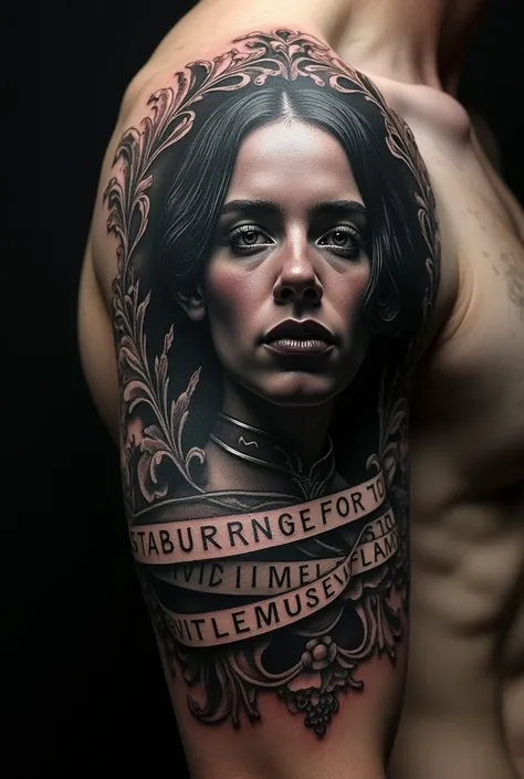 Kristofr Jakobs creates a tattoo based on those words without losing the words or letters 

