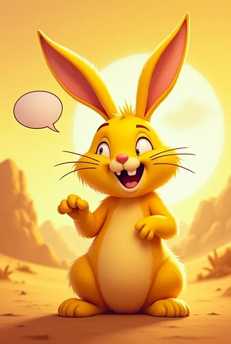 Yellow rabbit speaking:man I was dying of heat