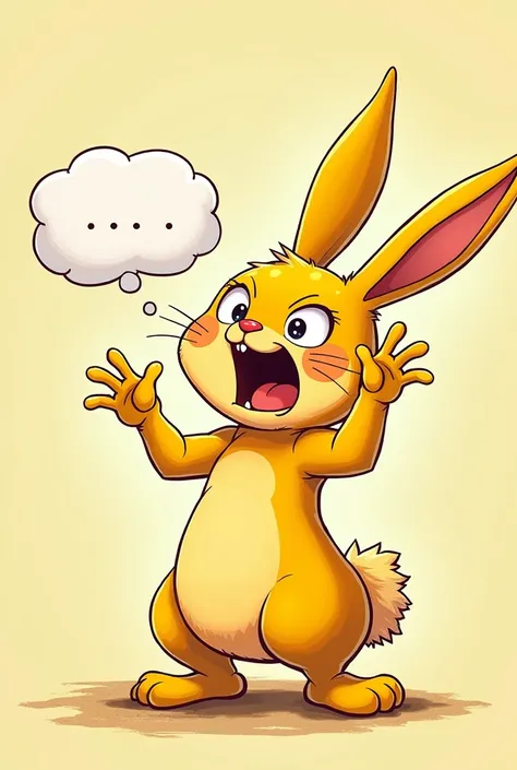 Yellow rabbit speaking:man I was dying of heat