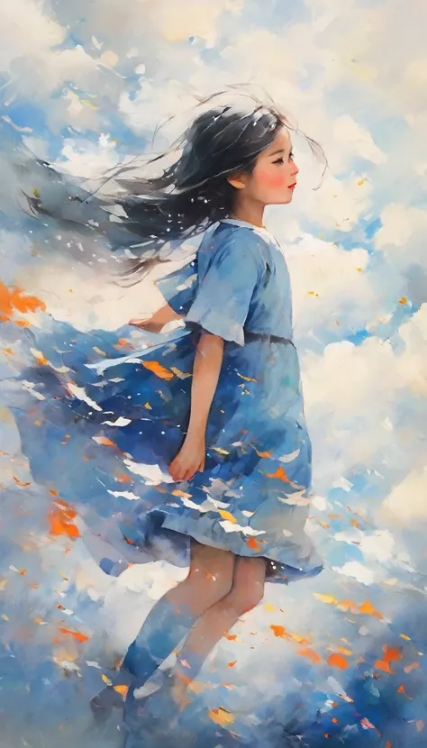 (Adolescent girls), (small), A girl who turns into a thousand winds and blows the sky, It is a breathtaking beauty that makes you feel the pulse of life.,