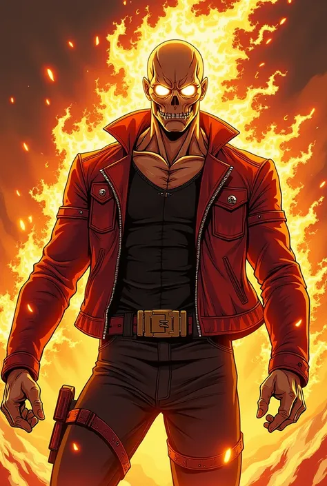 Ghost Rider (Marvel) Se fosse um titan em shingeki no kyojin, Do it in the anime drawing line