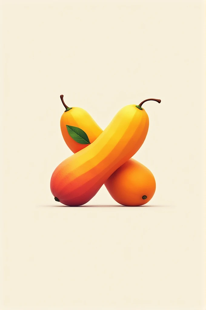 Logo of an X and fruits