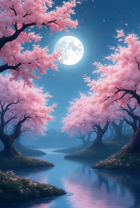 Cherry Blossoms at Night
