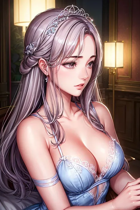 (Highest quality,4K,8k,High resolution,masterpiece:1.2),Very detailed,(Realistic,photoRealistic,photo-Realistic:1.37),Beautiful attention to detail,Beautiful lip detail,Very detailed目と顔,Long eyelashes,One girl,Dainty, Vibrant and feminine lingerie,Soft and...