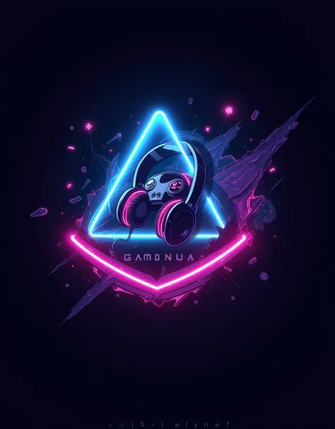 "Create a striking logo for Alos Gaming that embodies excitement and energy. Feature a sleek, futuristic design with a stylized game controller or headset as the central element. A boy his background wright also gamingUse a bold, modern font for the name A...